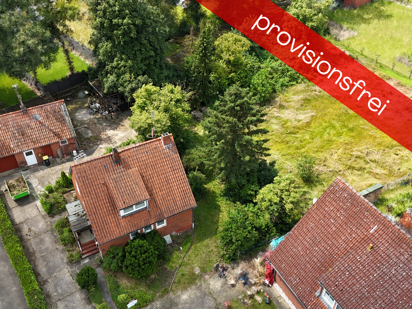Immobilienangebot - Martfeld - Grundstücke - Weitläufiges Grundstück am Ende der Sackgasse! ca. 2.225 m² mit Abrissimobilie