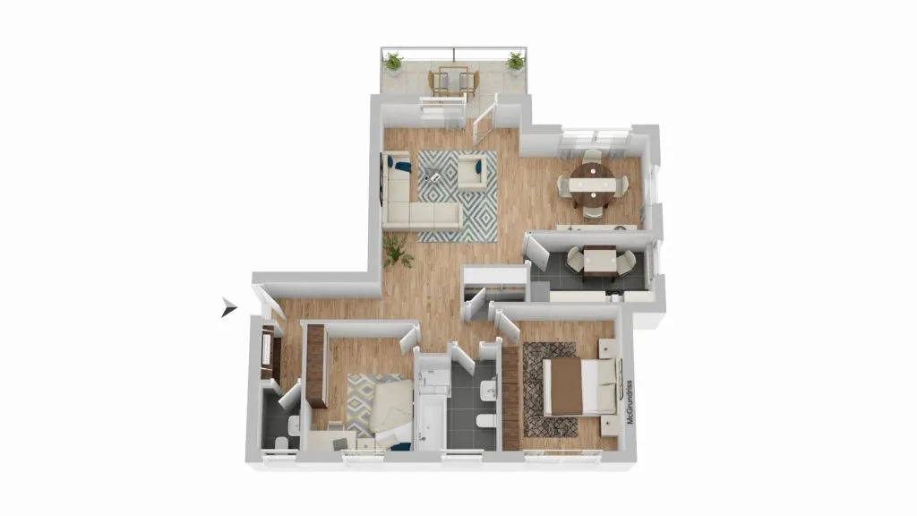 Immobilienangebot - Bruchhausen-Vilsen - Alle - Wohnen Nähe Vilser Holz – helle 3-Zimmer-Wohnung mit Südbalkon in Bruchhausen-Vilsen
